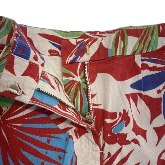 J Crew Shorts Women's Size 00 Multicolor Floral Pattern High-Rise Casual Chino - Picture 11 of 16